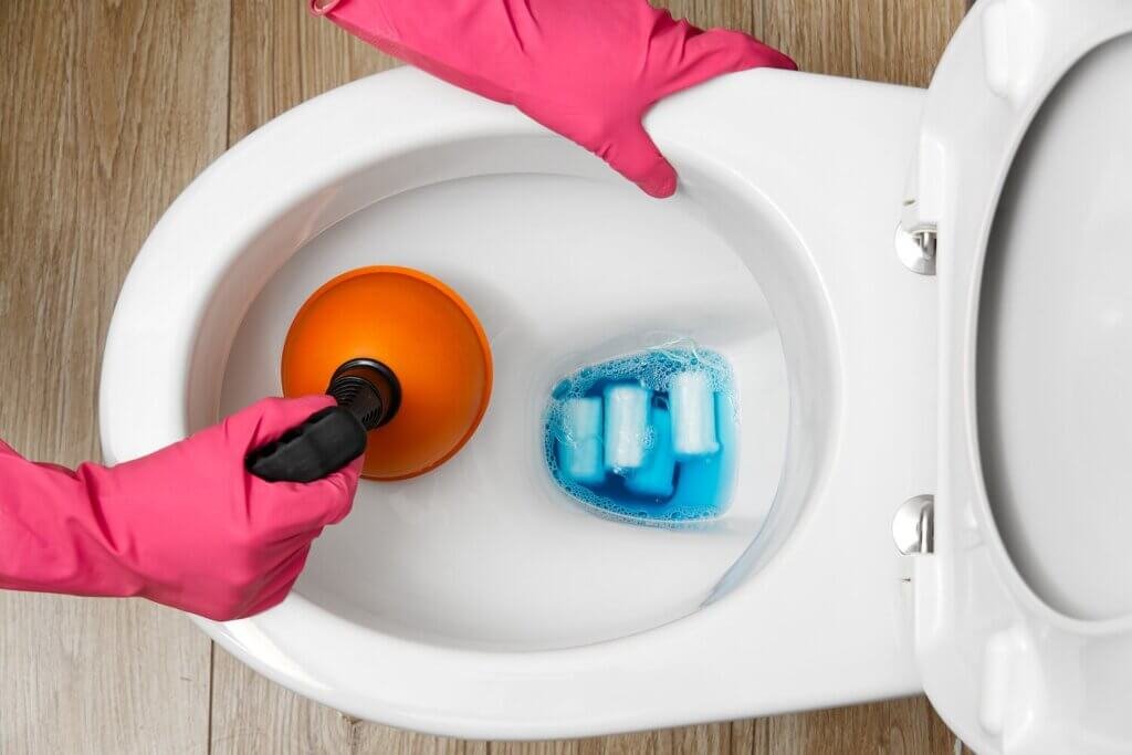 women cleaning clogged toilet broken overflowing toilet home cleaning service concept 174533 605 women cleaning clogged toilet broken overflowing toilet home cleaning service concept 174533 605